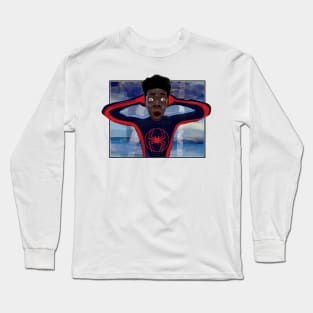 Miles Spiderverse Meme Long Sleeve T-Shirt